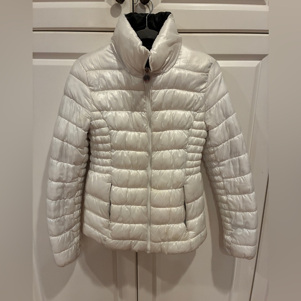 INC International Concepts Women's White Puffer Jacket
